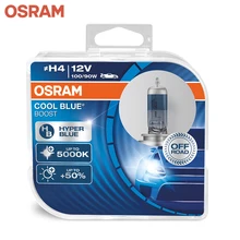 Галогеновая лампа головного света OSRAM COOL BLUE BOOST H4 цвет голубовато-белый 12В 100Вт 5000K(2 шт