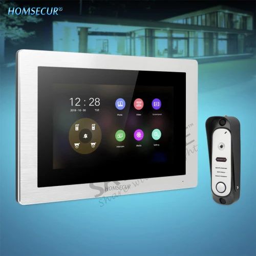 

HOMSECUR 4 Wire Video Door Entry Security Intercom Electric Lock Supported BC051HD-S+BM714HD-S