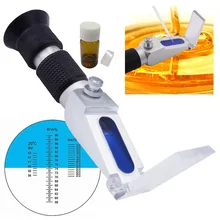 Дизайн удобный портативный 58-90% Brix Мед Ручной рефрактометр Baume Пчеловодство пчел с ATC+ Встроенная ручка калибровки