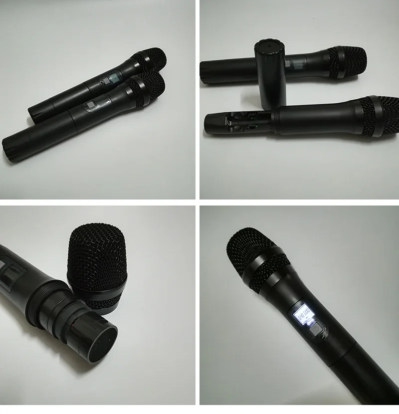 UHF المزدوج قنوات نظام ميكروفون لاسلكي مايكرو Mic ميكروفون محمول مع جهاز ريسيفر استقبال وإرسال لتدريس المؤتمر UHF المزدوج قنوات نظام ميكروفون لاسلكي مايكرو Mic ميكروفون محمول مع جهاز ريسيفر استقبال وإرسال لتدريس المؤتمر