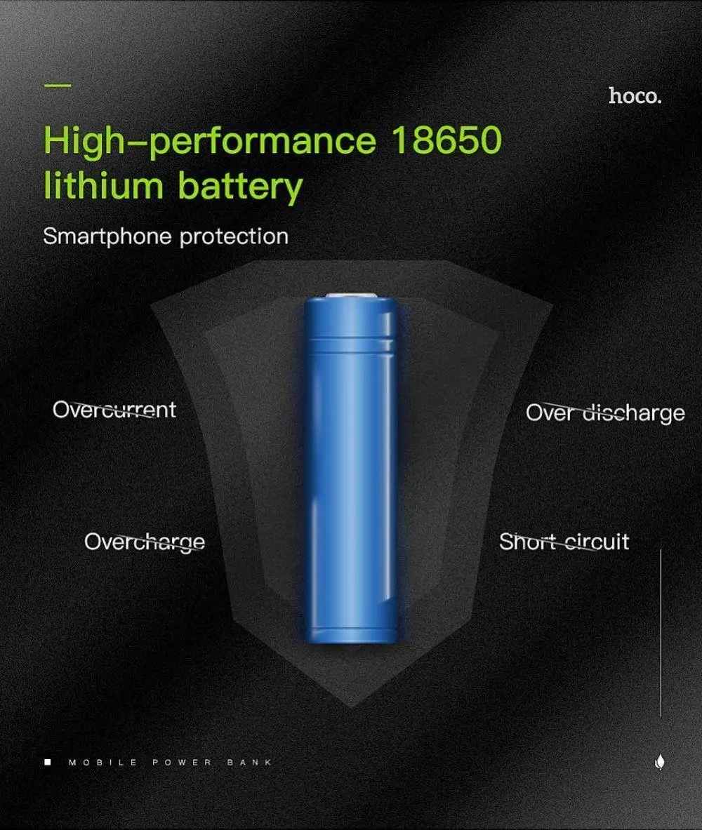 HOCO 5200mAh Power Bank Mini USB LED 18650 lithium Battery External Pack Portable Powerbank For Xiaomi iPhone Samsung LG Charger HOCO 5200mAh Power Bank Mini USB LED 18650 lithium Battery External Pack Portable Powerbank For Xiaomi iPhone Samsung LG Charger