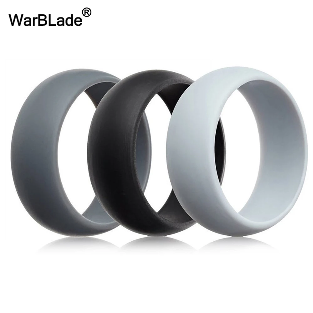 4pcs/set 8mm 6-12 Size Food Grade FDA Silicone Ring Hypoallergenic Crossfit Flexible 100% Silicone Finger Rings For Men Women 2