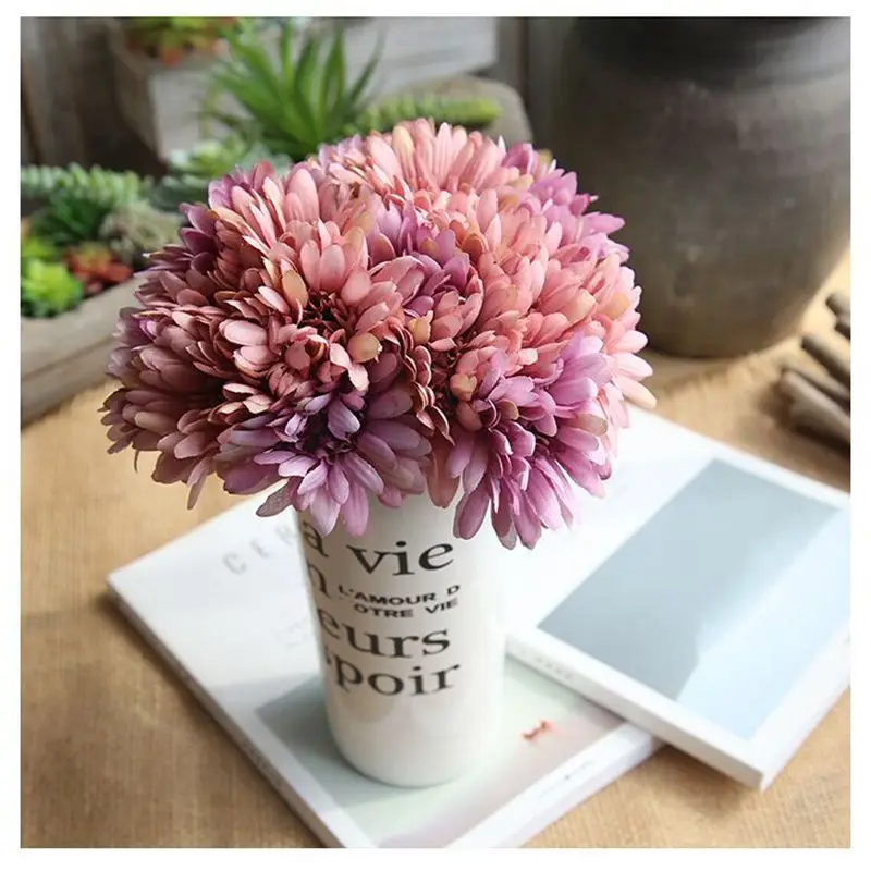 one bouquent Colorful African Daisy home Garden Flower or Balcony Indoor office potted plants beautiful artificial flower decor one bouquent Colorful African Daisy home Garden Flower or Balcony Indoor office potted plants beautiful artificial flower decor