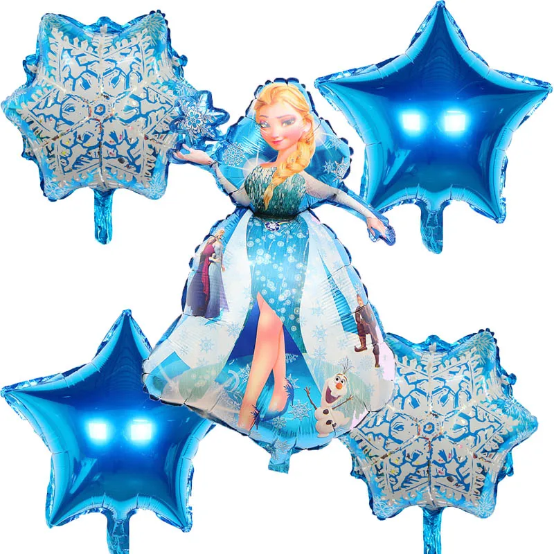 5 шт./лот, костюм снежной принцессы Эльзы из 5 предметов, воздушные шары из алюминиевой фольги, украшение на день рождения, свадьбу, детские подарки, Globos - Цвет: Style 5