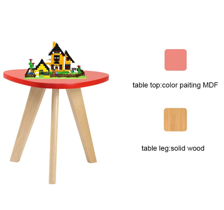Твердый деревянный чайный столик, офисный кофейный столик, цветной маленький столик, мебель для гостиной и спальни