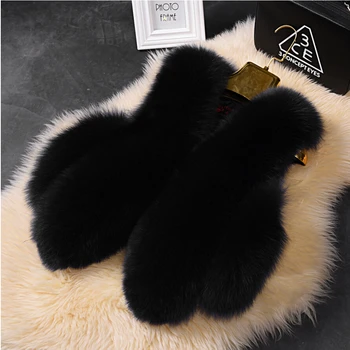 

Special offer 2018 new winter fox fur vest female imitation short plush vest vest stitching season