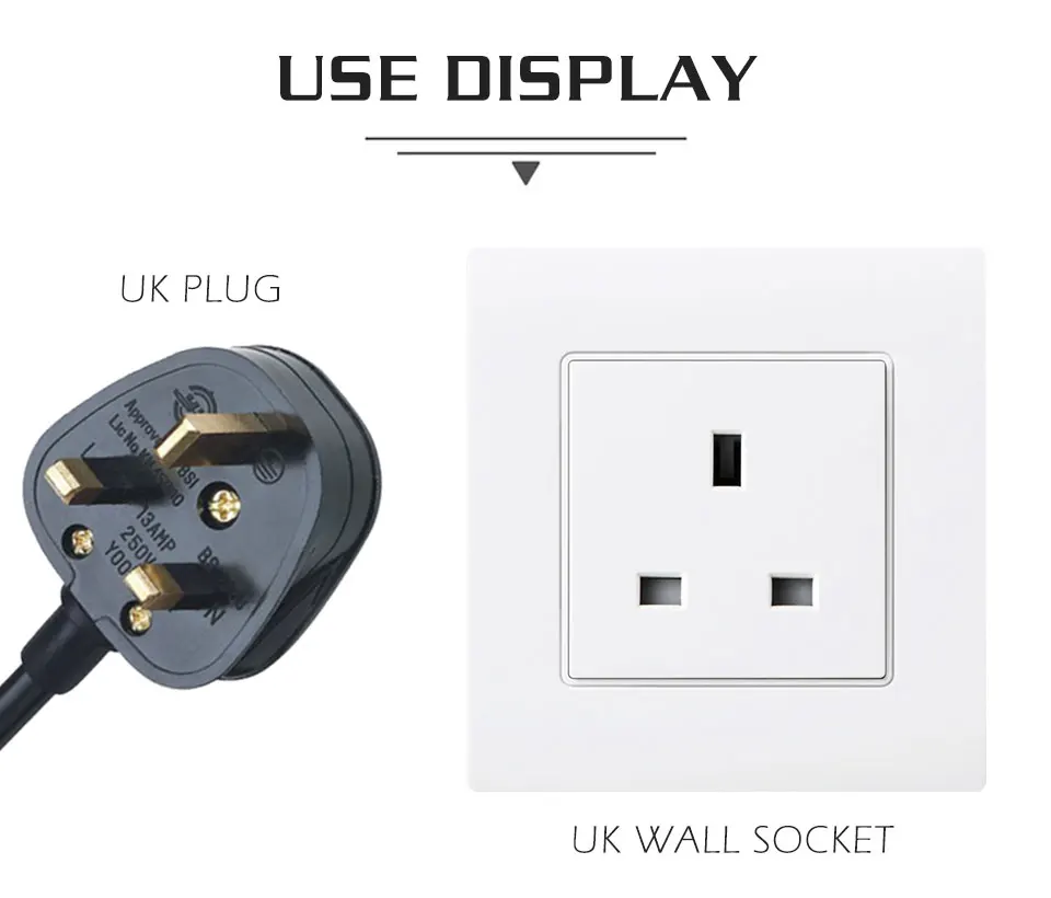 2018 New UK Wall Power Socket Electrical Outlet Switched AC 110-250V 13A British Standard Home Outlet Panel outlet power Charger (3)