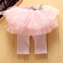 От 1 до 3 лет, детская повседневная фатиновая юбка для девочек, короткие штаны, леггинсы, балетные штаны, kirt