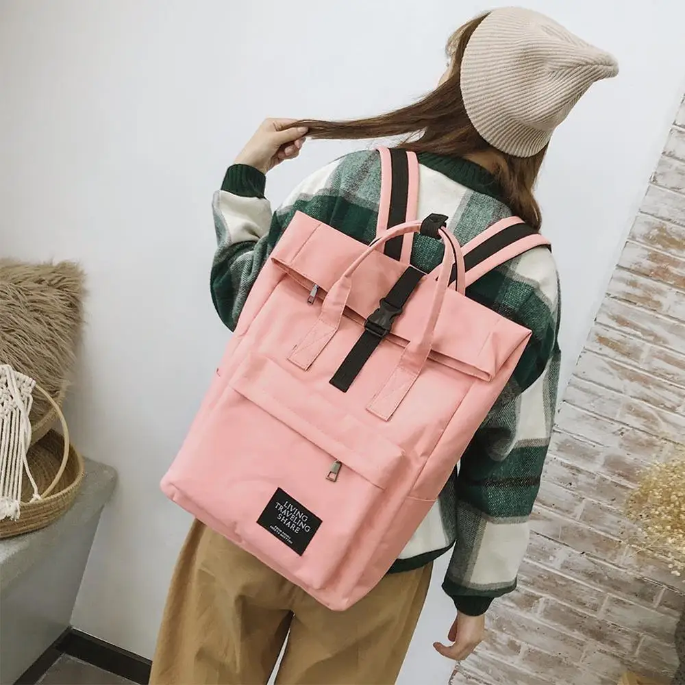  New Women Preppy Large Backpack Canvas Travel Backpack Male Mochila Escolar Girls Laptop Backpack S - 32956929219