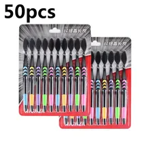 50 шт. зубная щетка мягкий бамбуковый уголь для взрослых чистый уход за деснами тонкие волосы дома антибактериальная зубная щетка Прямая поставка