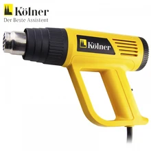 Фен технический Kolner KHG 2000(Мощность 2000 Вт, 3 режима, температура 25/250/500°С, в комплекте 4 насадки