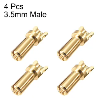 

Uxcell 4pcs 3.5mm 4mm 5.5mm 6mm 6.5mm Gold Plated Female/Male Bullets Connectors Banana Plugs Connect Brushless Motor