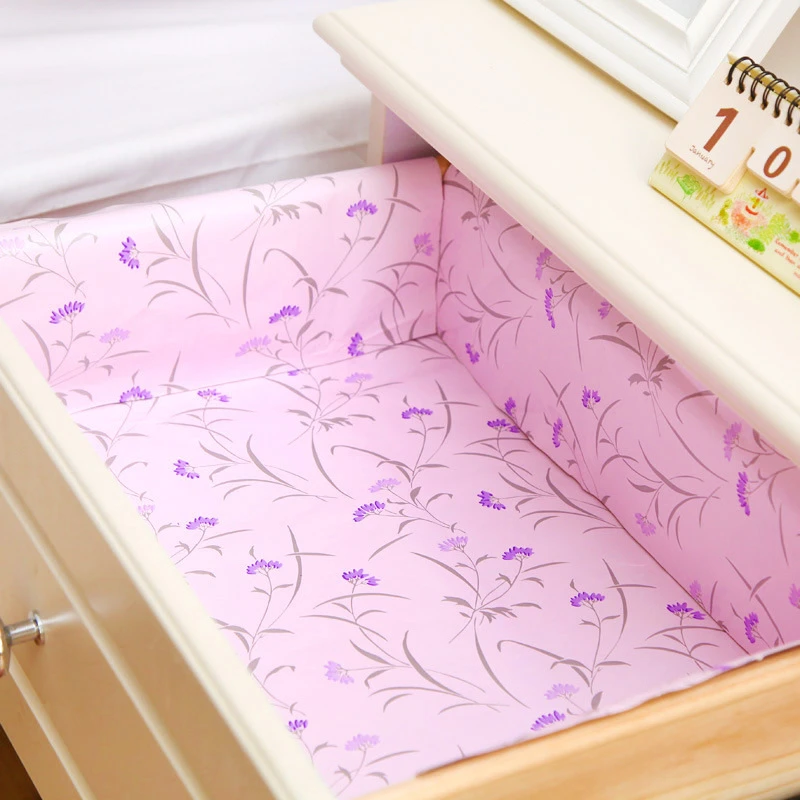 

2425 wholesale self adhesive waterproof and moisture-proof PVC drawer cushion can cut the dust proof and oil proof cupboard pape
