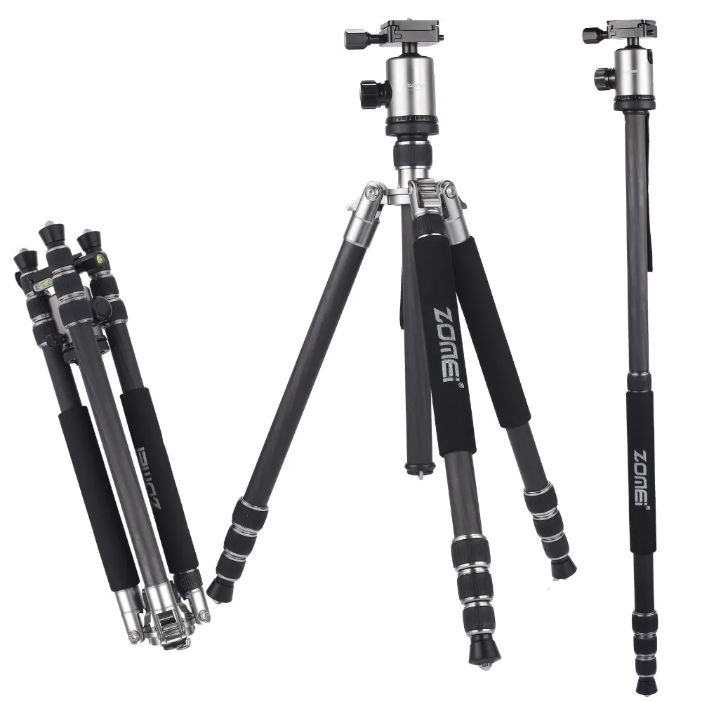 New high quality carbon fiber Portable Professional tripod monopod With