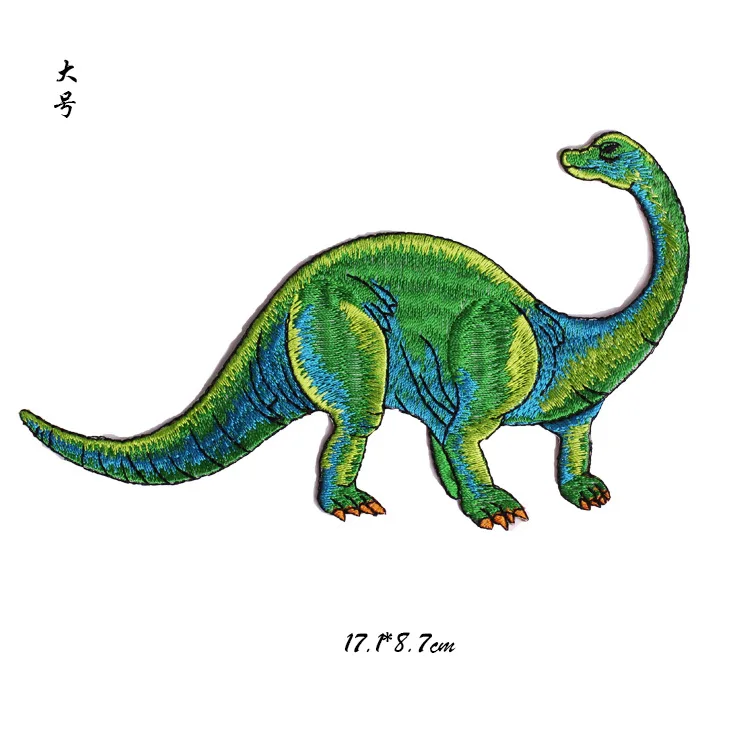 Зеленый Брахиозавр динозавр животное железо на вышитой одежде нашивки для одежды наклейки одежды оптом