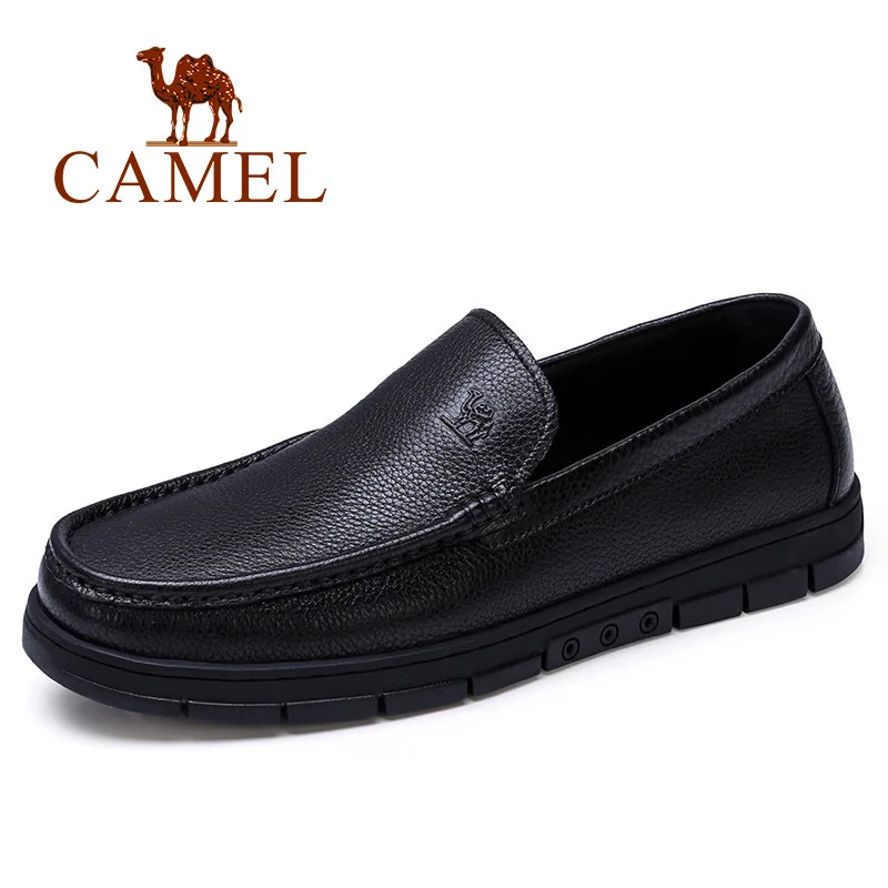 

CAMEL New Comfortable Genuine Leather Men Shoes for Business Men's Casual Shoes for Father Loafers chaussure homme