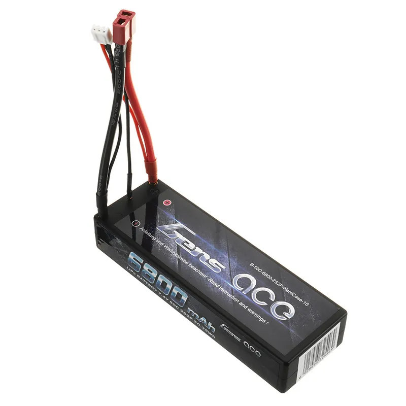 Gens Ace 7,4 V 6800mah 50C 2S перезаряжаемая Lipo батарея T вилка для 1/8 1/10 RC автомобиля