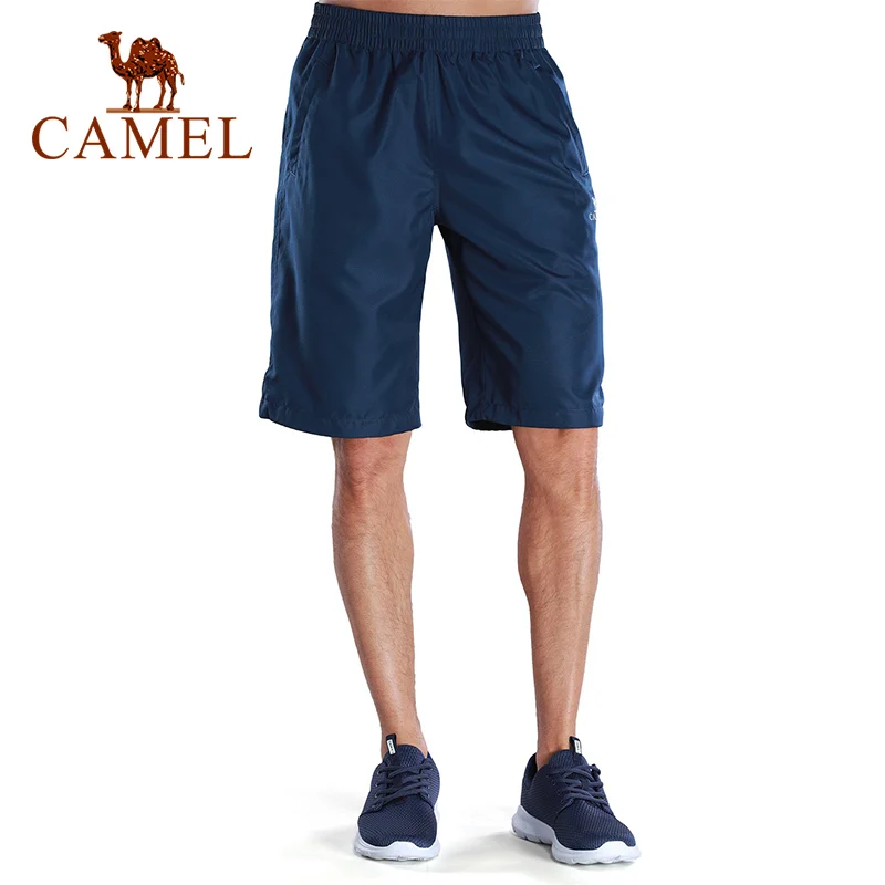 CAMEL мужская Беговая короткая фитнес дышащая быстросохнущая высокая эластичная Повседневная тренировка свободная тренировка йога бесшовный летний теннисный зал
