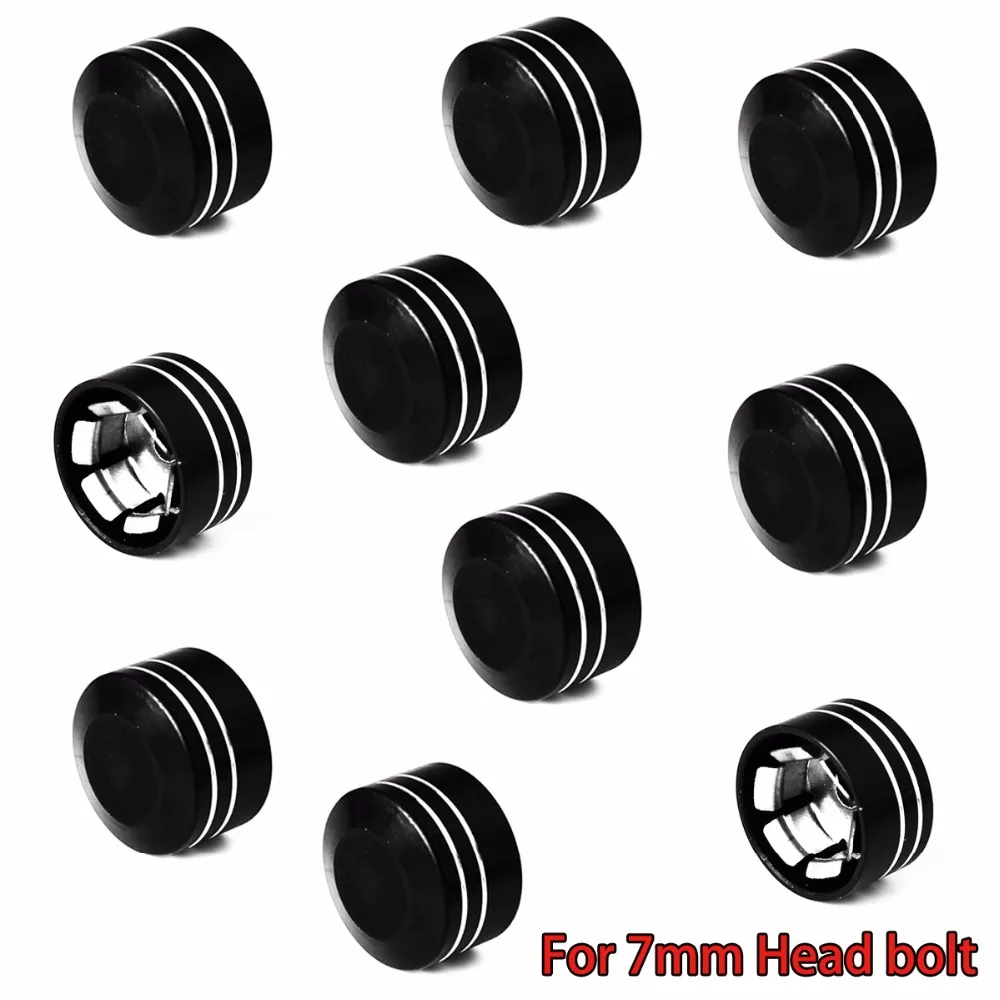 

Black Edge Cut 9/32" 7.5mm Bolt Caps Fit For Universal Motorcycle ATV Hex Drive Hexagon Bolt Models