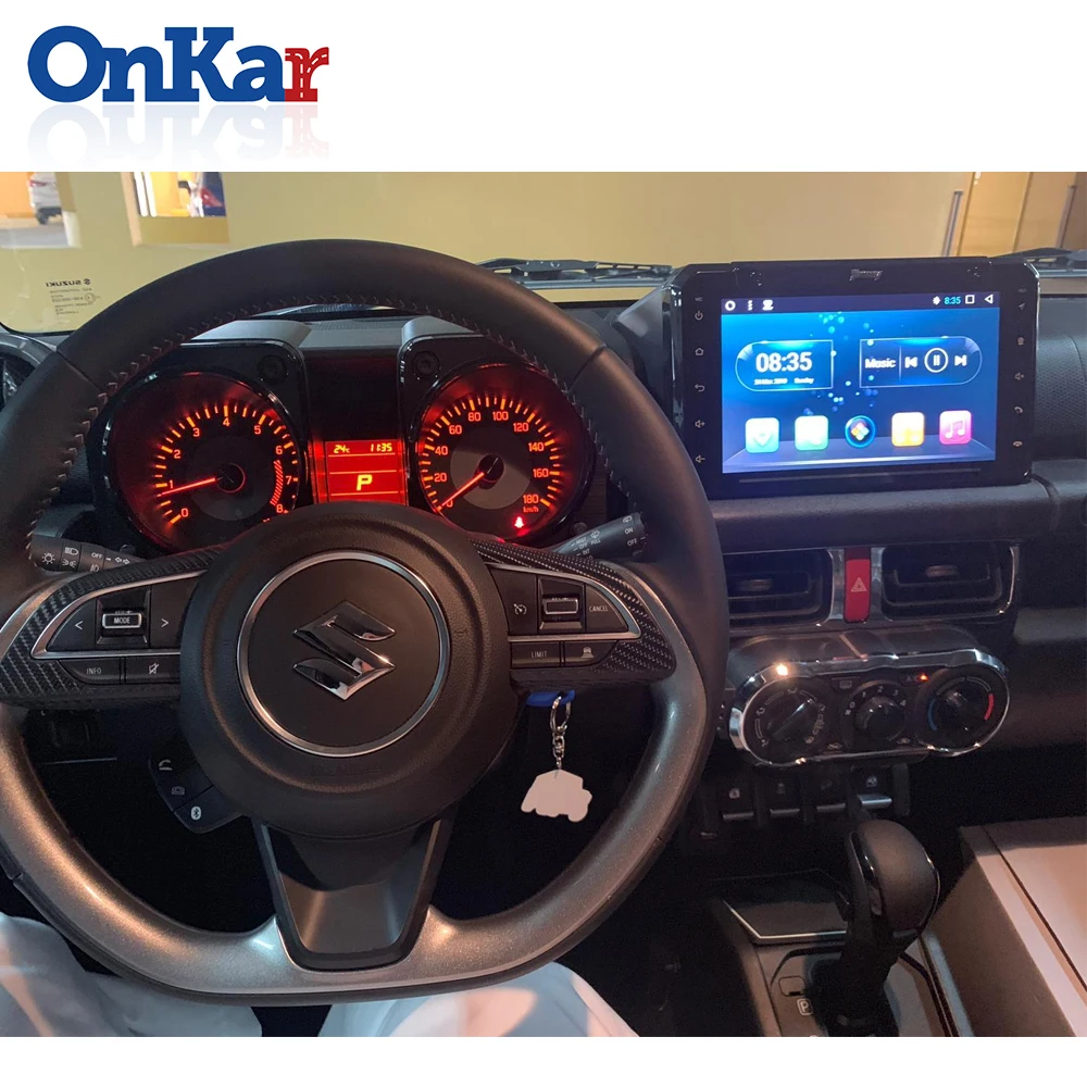 Best ONKAR 1din car auto radio for Suzuki Jimny 2019  android 8.1 octa core No dvd  support wifi bluetooth USB mirror link sw control 5