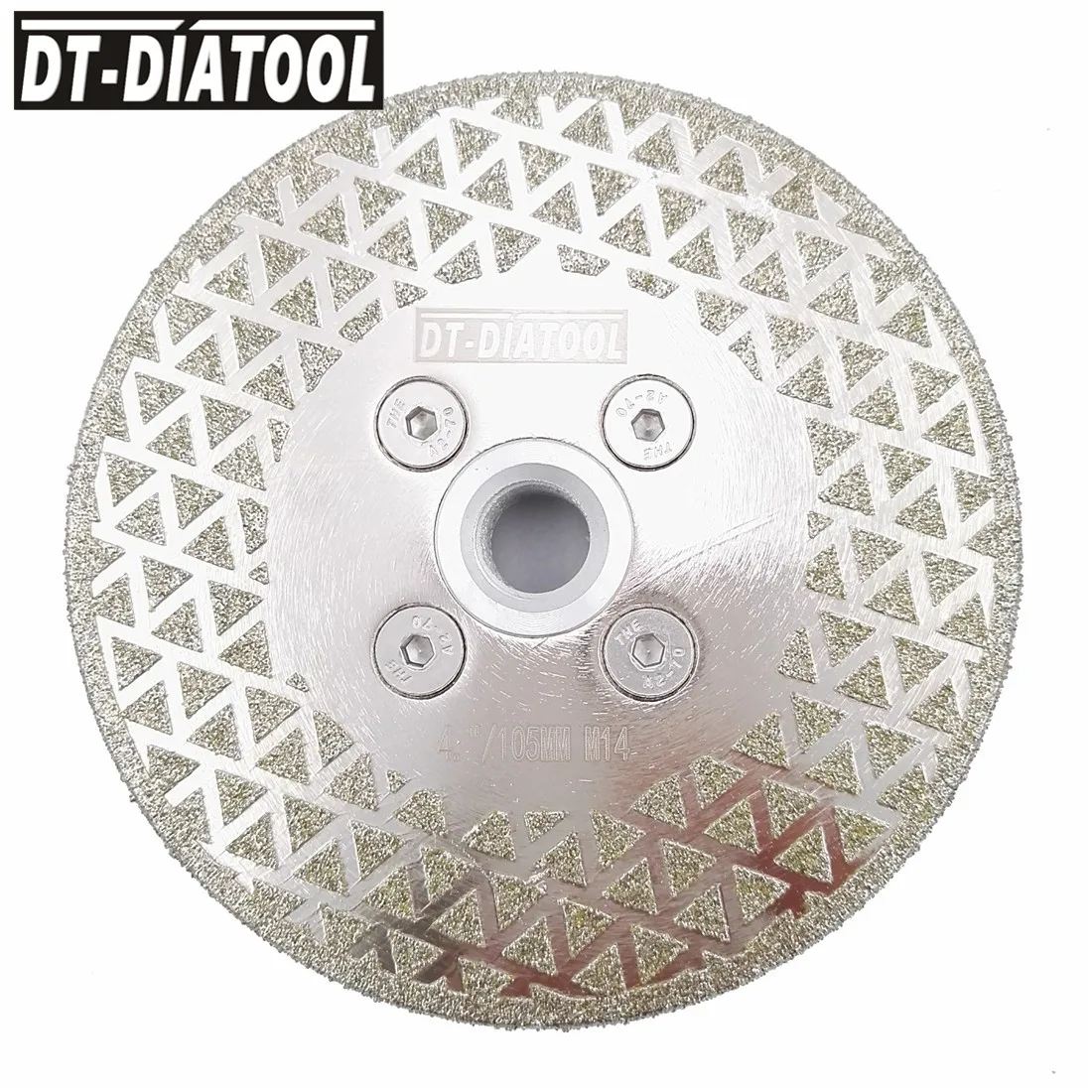 DT-DIATOOL Electroplated Diamond Cutting & Grinding Blade M14 Thread Granite Marble Single Side Coated Diamond Saw Blade