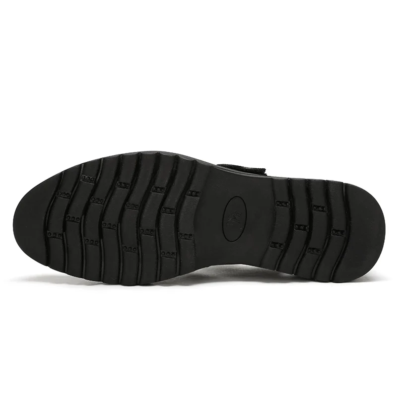 CAMEL Summer Retro Men Business Casual Sandals Genuine Leather Breathable Comfortable Fashion Men's Dad Shoes Velcro Men Shoes