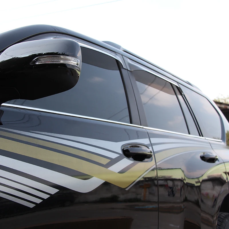 

Window exterior Excent decorative decoration car styling covers bright sequins 10 11 12 13 14 15 16 17 FOR Toyota Prado