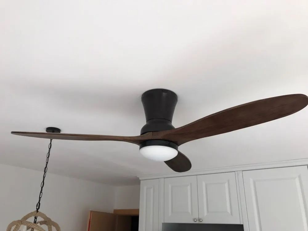 Modern Industrial Led Wooden Ceiling Fan Lamp Index Cove