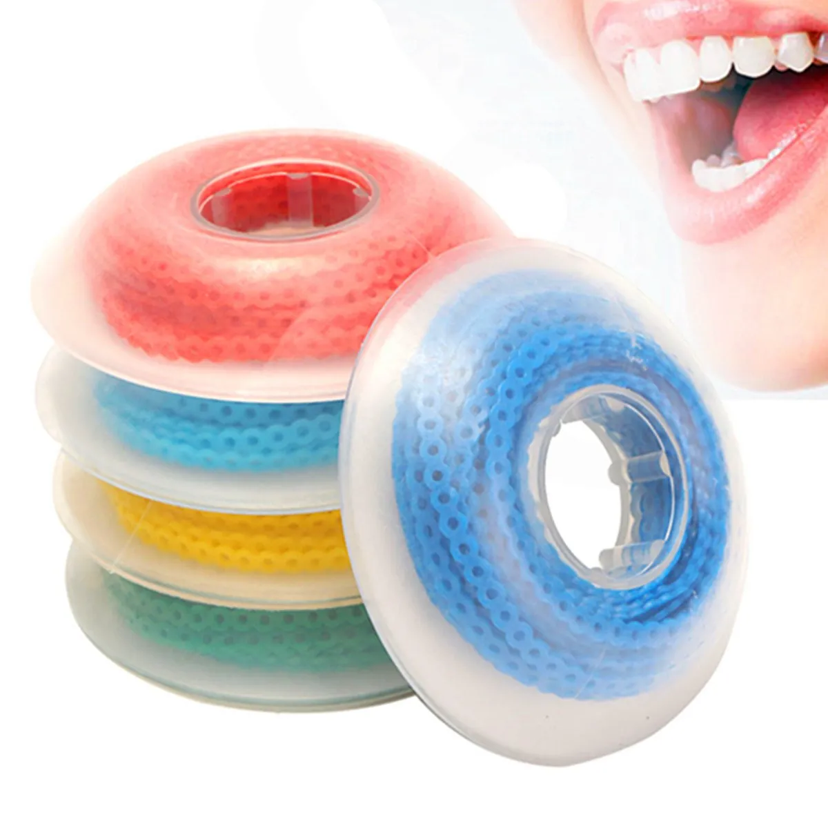 

15FT/pcs Dental Orthodontics Elastic Ultra Power Chains Rubber Spool Continuous Type Size Dentist Materials Random Color 2018