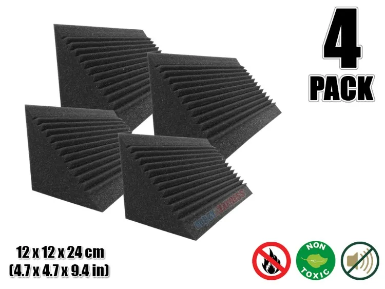 Arrowzoom 12x12x24 см(4,7x4,7x9,4 дюйма) многорезные Угловые басовые ловушки акустическая студия пена Звукопоглощающая Панель - Цвет: 4 pcs