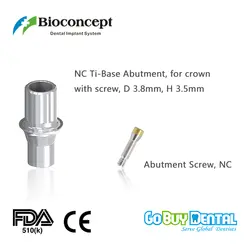 Bioprincipment digital Ti-Base для уровня кости Straumann NC с винтом, для Короны, D3.8mm, H3.5mm (811010)