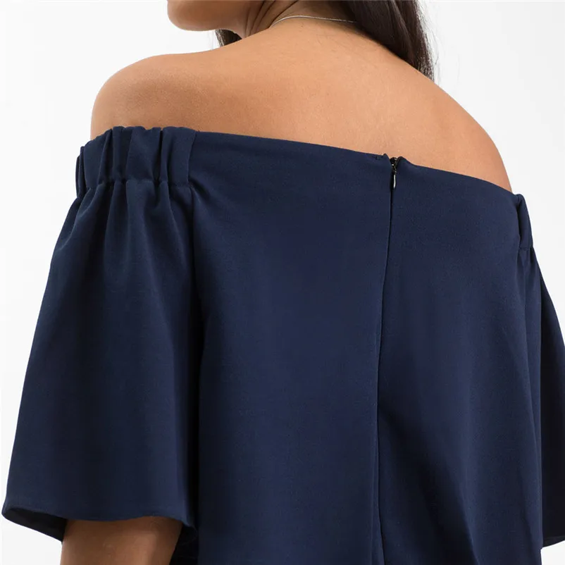 Fashion summer jumpsuit woman 2018 Off Shoulder Sleeveless Beach Jumpsuit Ladies Beach Romper Trouse pantaloni siamesi A23#N (7)
