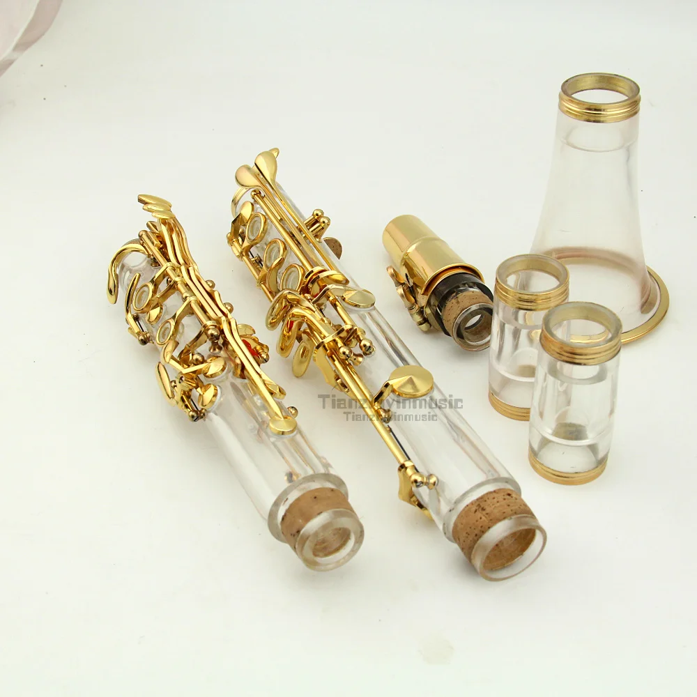 Clarinet Musical instrument acrylic transparent body silver plated Bb clarinet Clarinet Musical instrument acrylic transparent body silver plated Bb clarinet