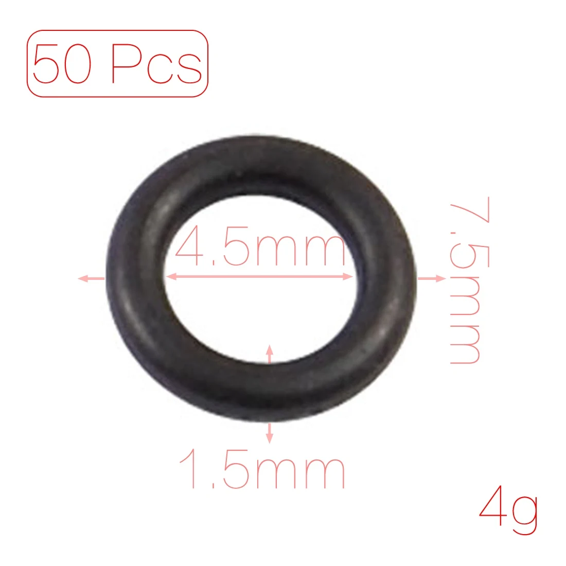 Uxcell 50 шт. 1,5 мм Автомобильный уплотнительный Nbr уплотнительные кольца идентификатор прокладок. | 2 мм | 3,5 мм | 4,5 мм | 4 мм | 5,5 мм | 5 мм | 6,5 мм | 7 мм | 9 мм - Цвет: F x50 1p5mmx5mmx8mm