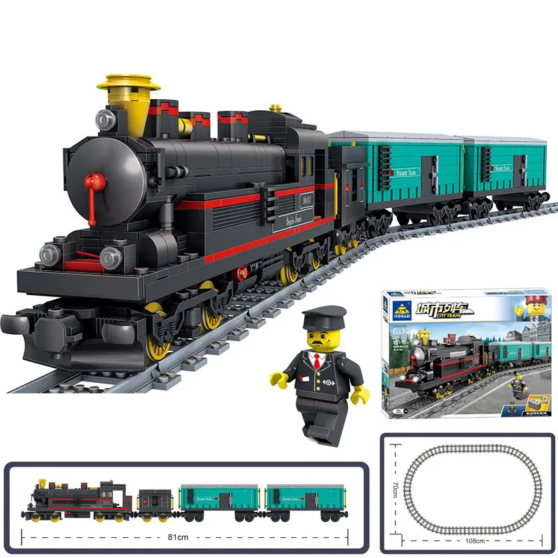

841Pcs KAZI Technic Electric Liberation Train Model Figure Blocks Christmas Gift Building Bricks Toys For Children