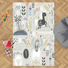 Else черный серый скандинавский лошадь животные лес 3d принт Нескользящая микрофибра для детской комнаты декоративный коврик для детской комнаты