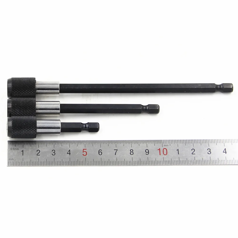 3pcs-1-4-Hex-Shank-Quick-Release-Electric-Drill-Magnetic-Screwdriver-Bit-Holder-60mm100mm150mm-quick-change