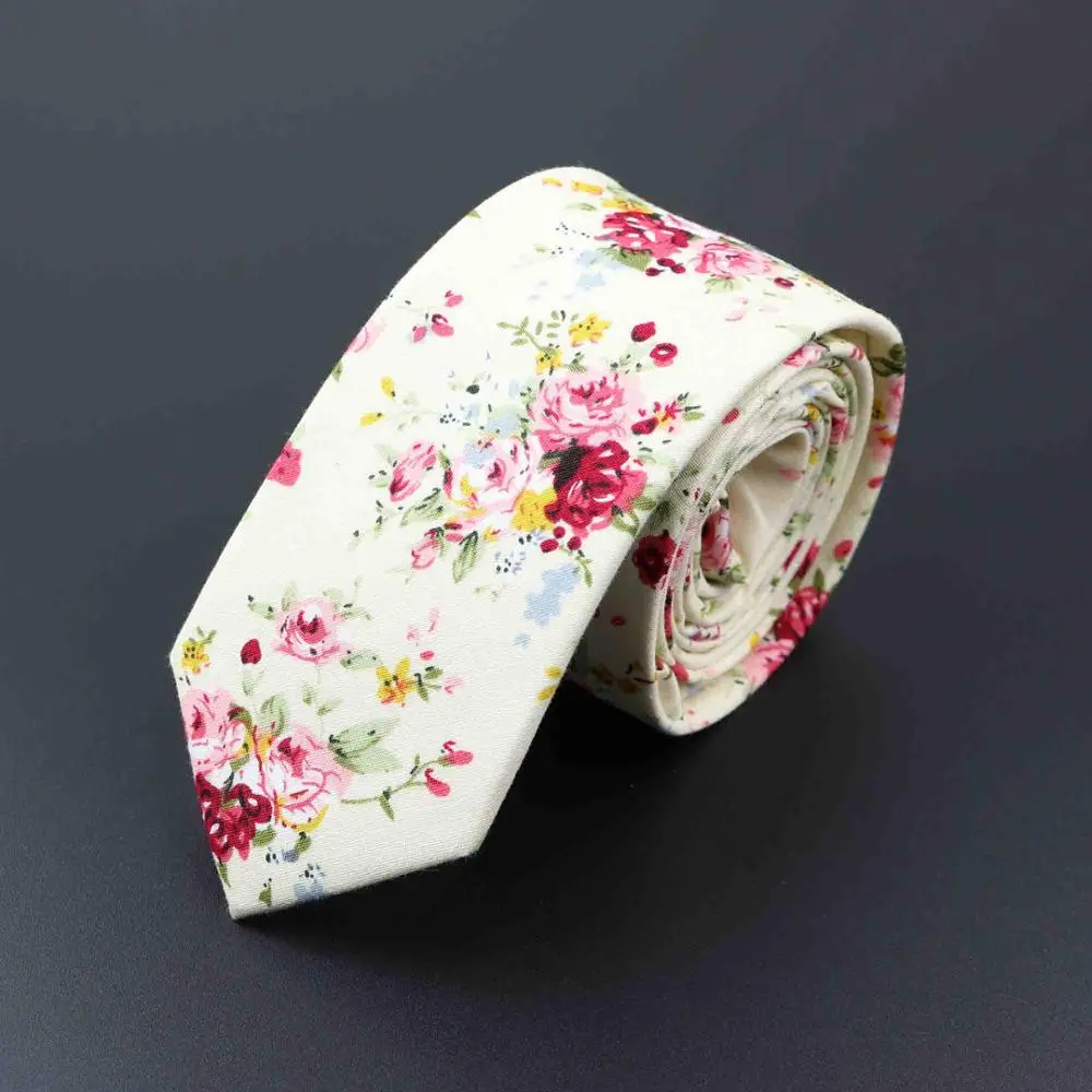 Цветочный клетчатый мягкий галстук на шею 6,5 см, качественный удобный хлопковый льняной галстук, деловой смокинг, мужской галстук, подарок, аксессуары для галстука - Цвет: 18