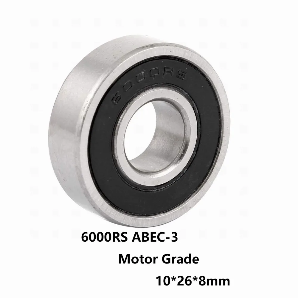 

3pcs/lot 6000RS ABEC-3 Motor Grade Deep Groove Mini Ball Bearing 6000-RS 6000RS 10*26*8mm 10*26*8 52100 Chrome Steel Material