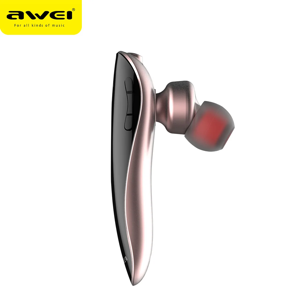 rose gold Awei N1 беспроводные bluetooth наушники-вкладыши, Многоточечные наушники, наушники, деловые встречи, одиночные наушники, гарнитура - Цвет: rose gold