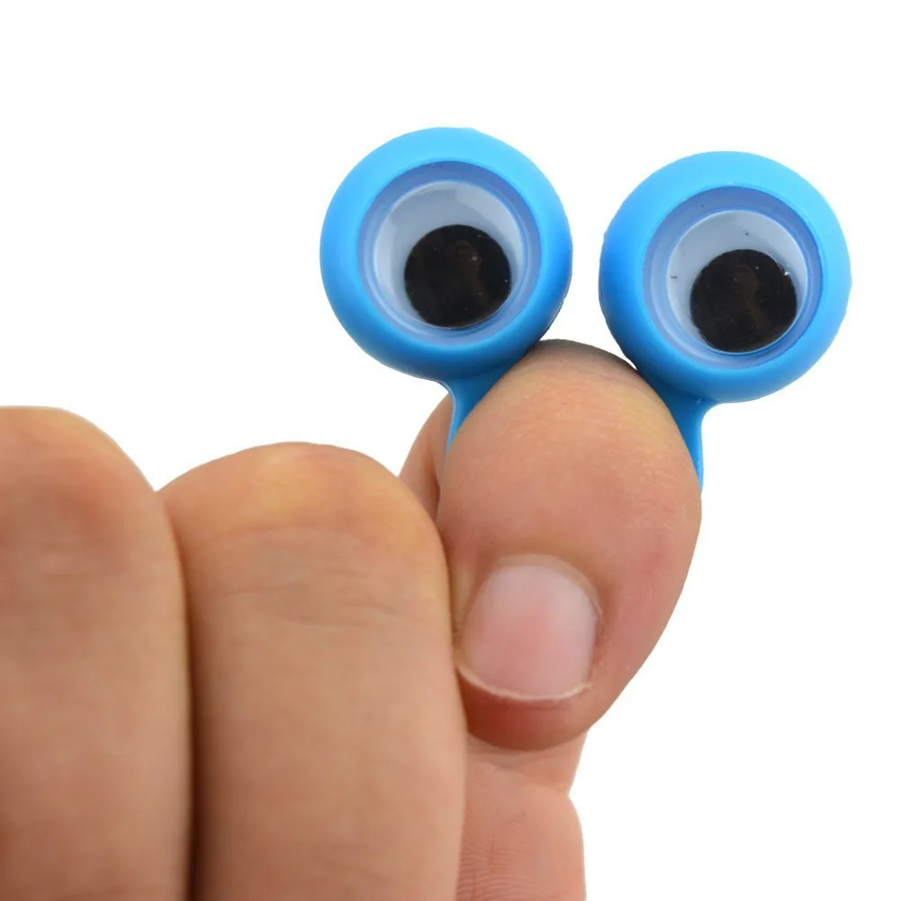 1PC Eye Finger Puppets Plastic Rings with Wiggle Eyes Party Favors for