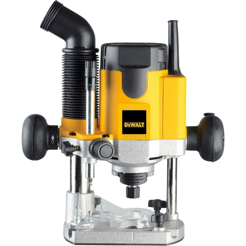 Фрезер электрический DeWalt DW621 (Мощность 1100 Вт, скорость холостого хода от 8000 до 24 000 об/мин, глубина хода 55мм, регулировка скорости, диаметр цанги 8-36 мм)