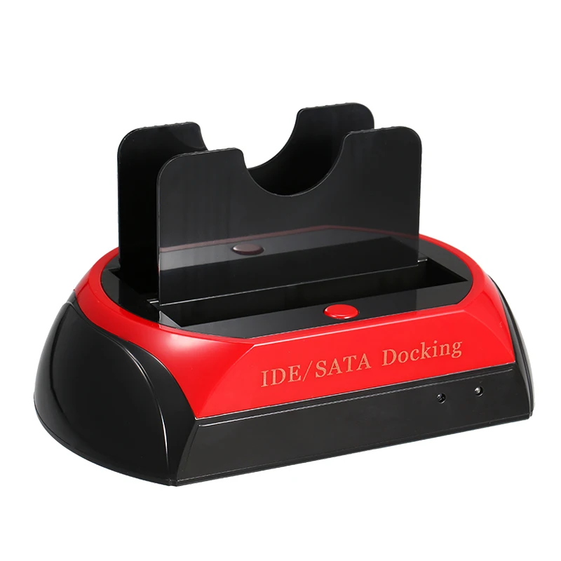 

HDD Docking Station Dual Hard Disk Drive Docking Station Base for 2.5 Inch 3.5 Inch IDE/SATA USB 2.0