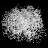 350pcs/pack Transparent Elastic Hair Rubber Band Tie Braids Hair Ring Ropes Bind Tool Disposable Plate Hairstyle Holding Band 1