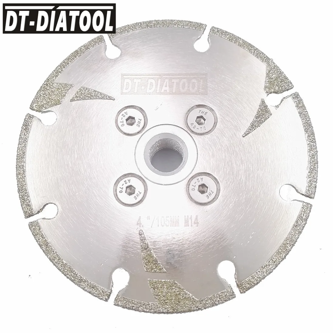 DT-DIATOOL 1 шт. 100 мм/115 мм/125 мм Гальванизированный усиленный алмазный режущий дисковый пильный диск M14 резьба диаметром " 4,5" " сухой или влажный