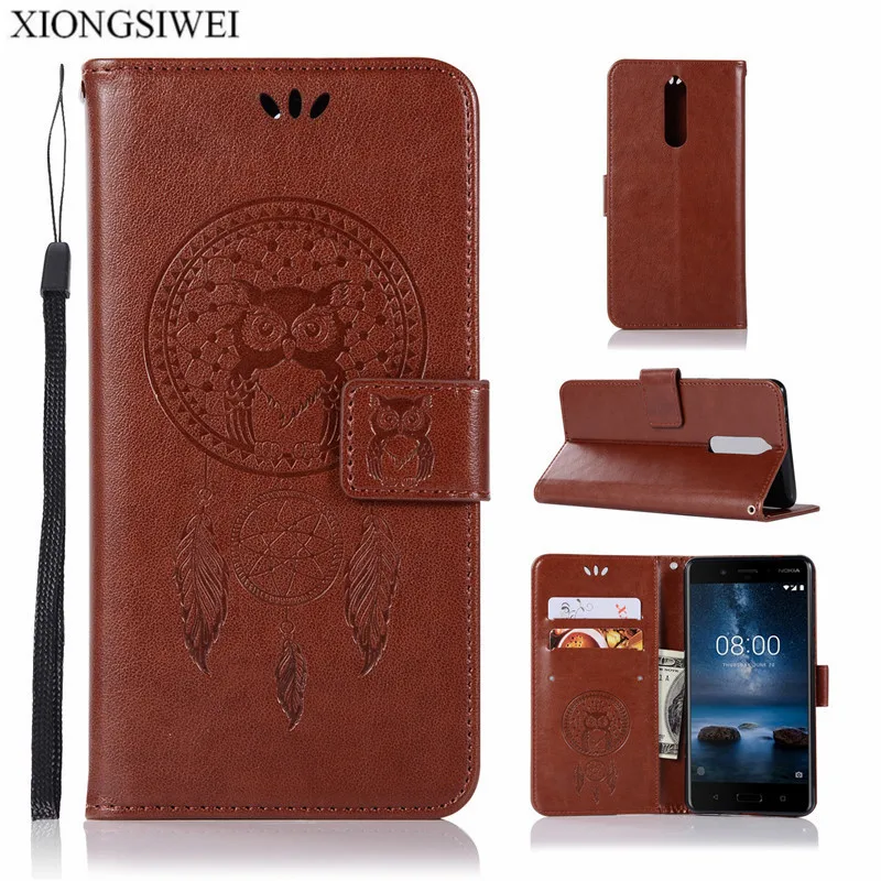 For Nokia 8 Case 2017 Cover 5.3 Wallet PU Leather Phone Nokia8 TA-1012 Flip Protective Bag | Мобильные телефоны и