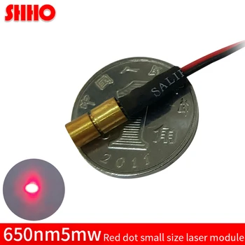

High quality 650nm red dot laser module 5mw diode diameter 4mm super small size&spot locator optical machine accessories brass