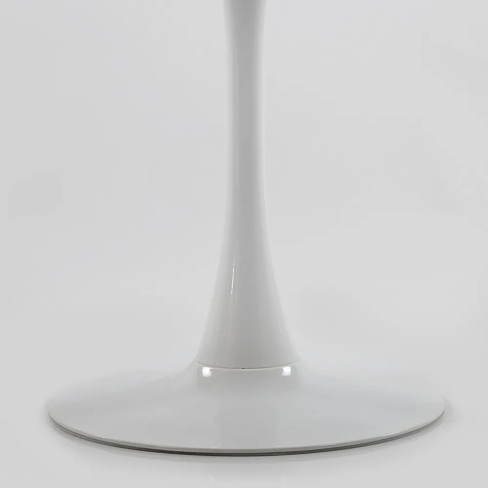 Barneo T-3 МДФ полуматовый интерьерный белый стол обеденный стол на металлическом основании стол круглый стол кухонный стол мебель для кухни стол современный стол в скандинавском стиле по России