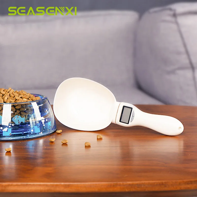 

Measuring Spoon Cup 800G Pet Food Water Scoop Kitchen Scale Spoon Portable Removeable With Led Display Dog Feeding Dog Supplies