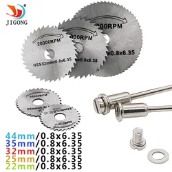 Mini lame de scie circulaire HSS, outil rotatif pour Dremel coupe de métal, ensemble d'outils électriques de coupe de bois, disques de perçage, mandrin de manchette 7 pièces 